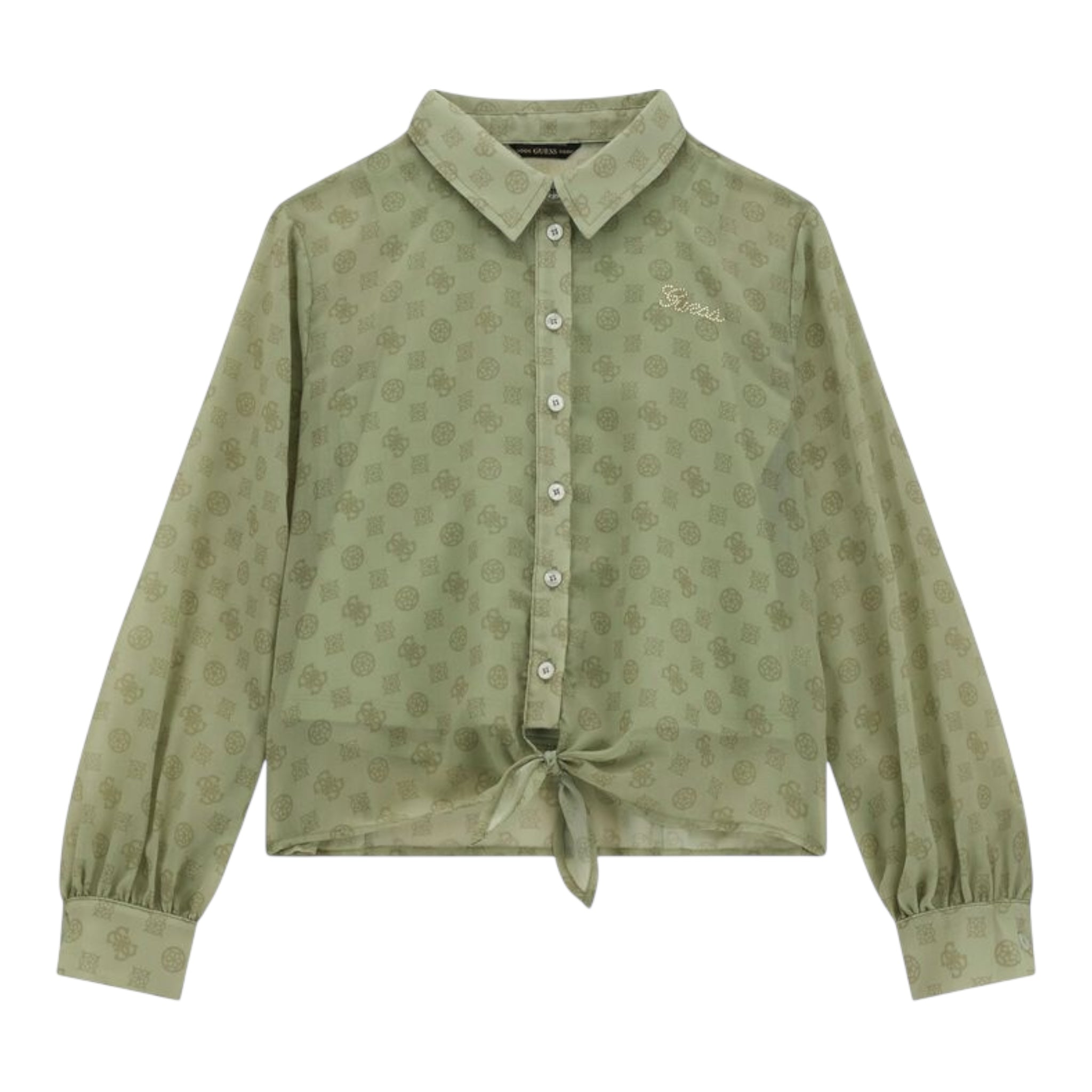 Guess Camicia Manica Lunga Tinta Unita  per Neonata J4YH01WA2T0 VERDE GUESS 