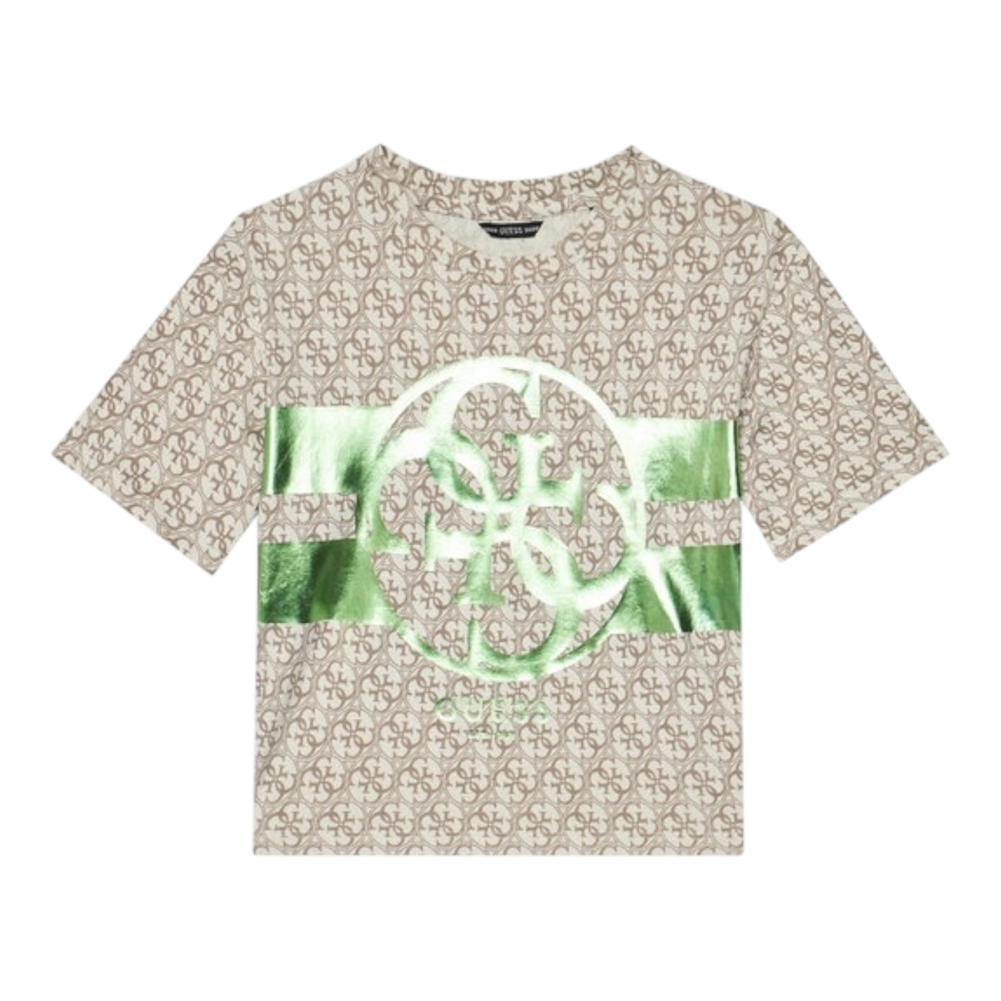 Guess T-Shirt Tinta Unita con Stampa per Bambina J5RI04K4YW4 BEIGE GUESS 