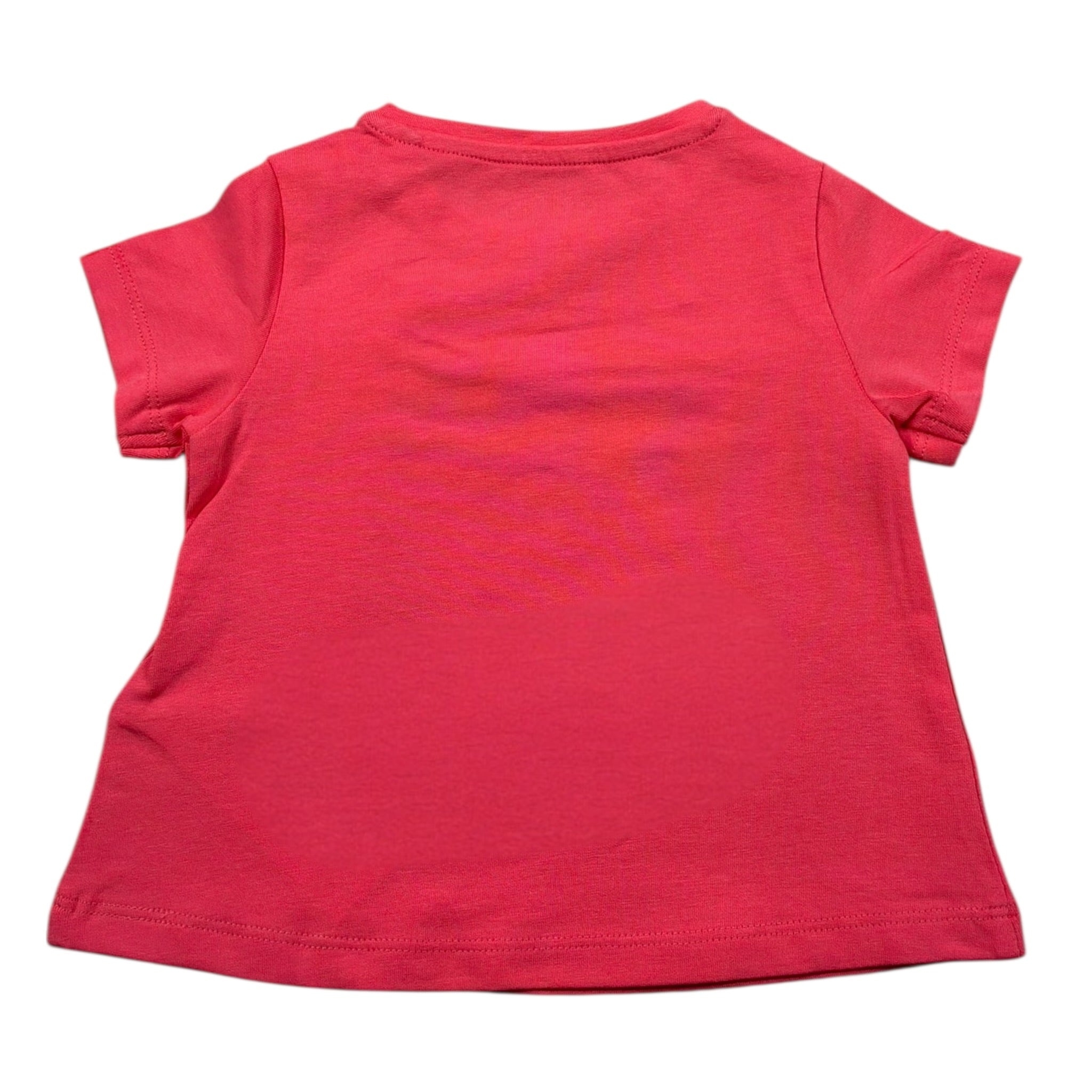 Guess T-Shirt Girocollo Tinta Unita con Stampa per Neonata K3GI01K6YW3X ROSA GUESS 