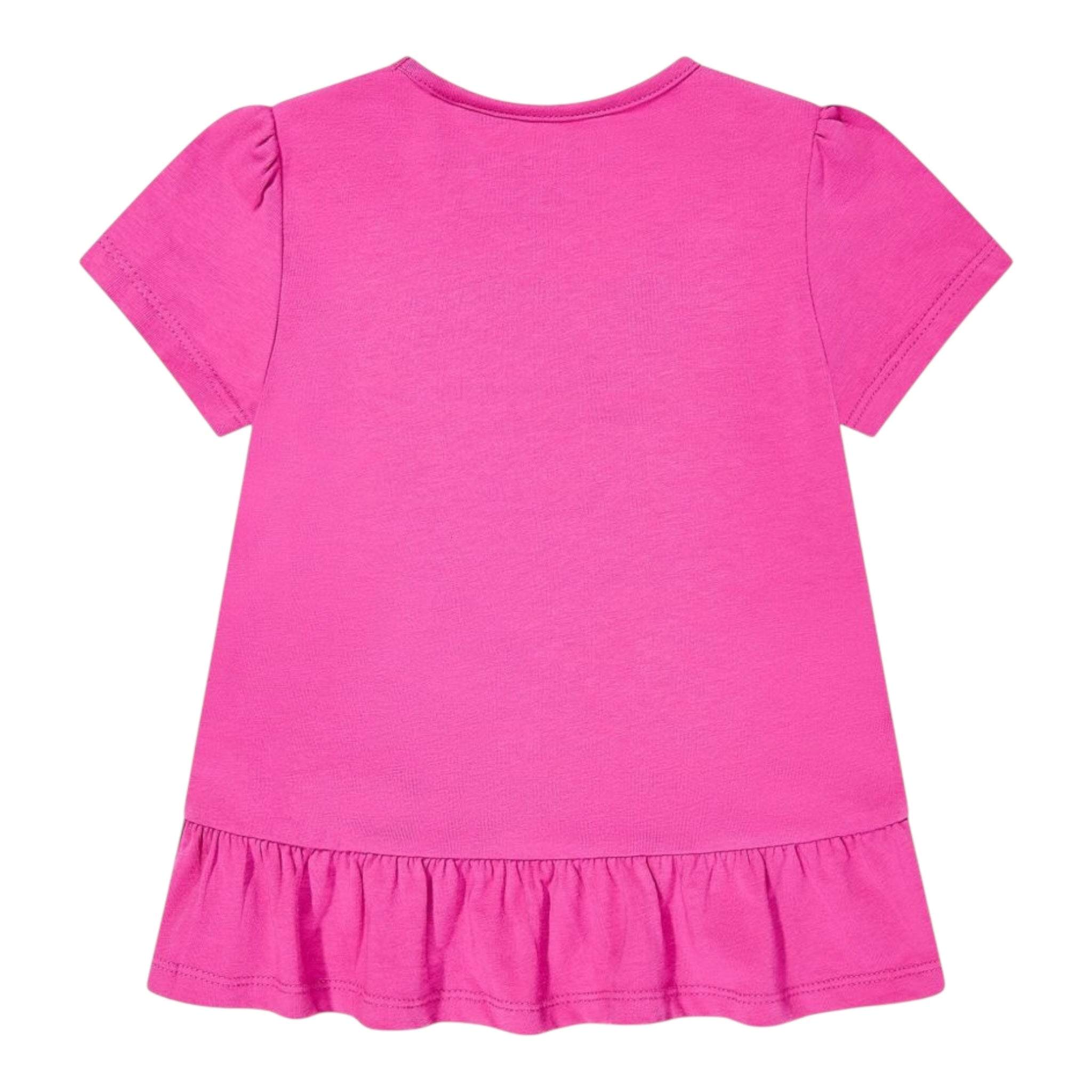 Guess T-Shirt Girocollo Tinta Unita con Logo per Neonata K5GI10K6YW4N FUXIA GUESS 