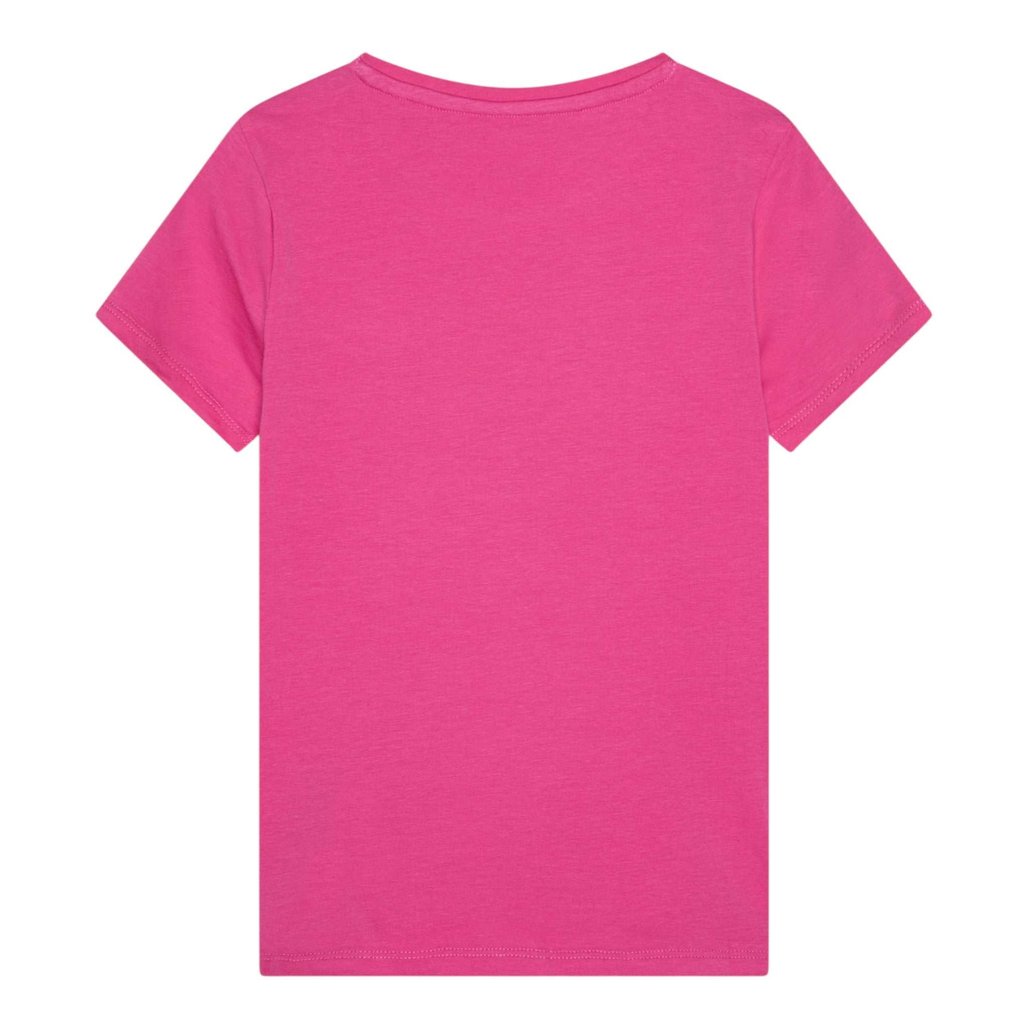 Guess T-Shirt Girocollo Tinta Unita con Stampa per Bambina K5GI16K6YW4 FUXIA GUESS 