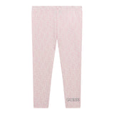 Guess Leggins Tinta Unita Stampa Fantasia per Neonata K5RB01J1314 ROSA GUESS 
