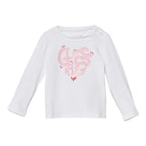 Guess Shirt Girocollo Tinta Unita con Logo per Neonata K5RI01K6YW4 BIANCO GUESS 