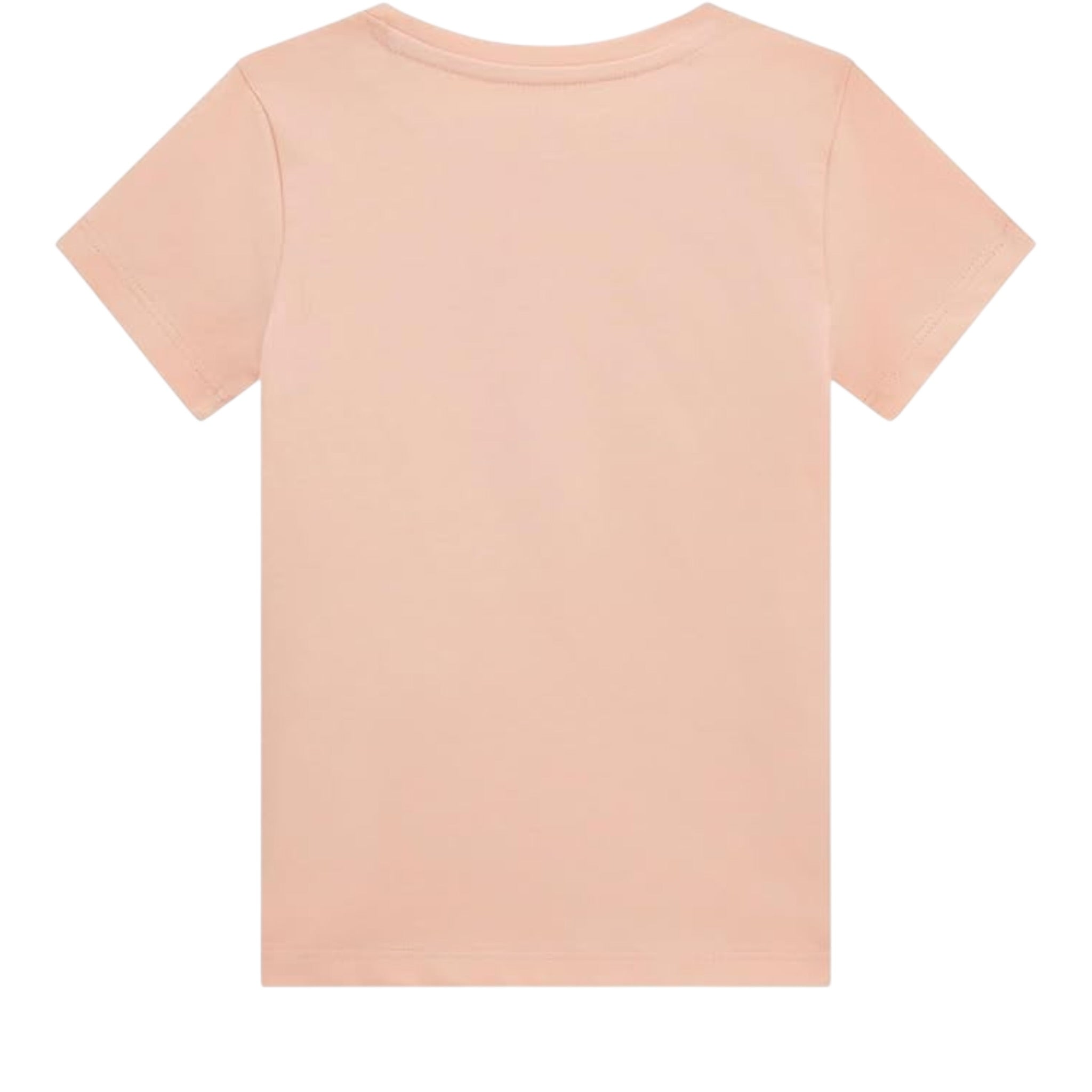 Guess T-Shirt Tinta Unita con Stampa E Paillettes per Neonata K5RI16K6YW4XN ROSA GUESS 