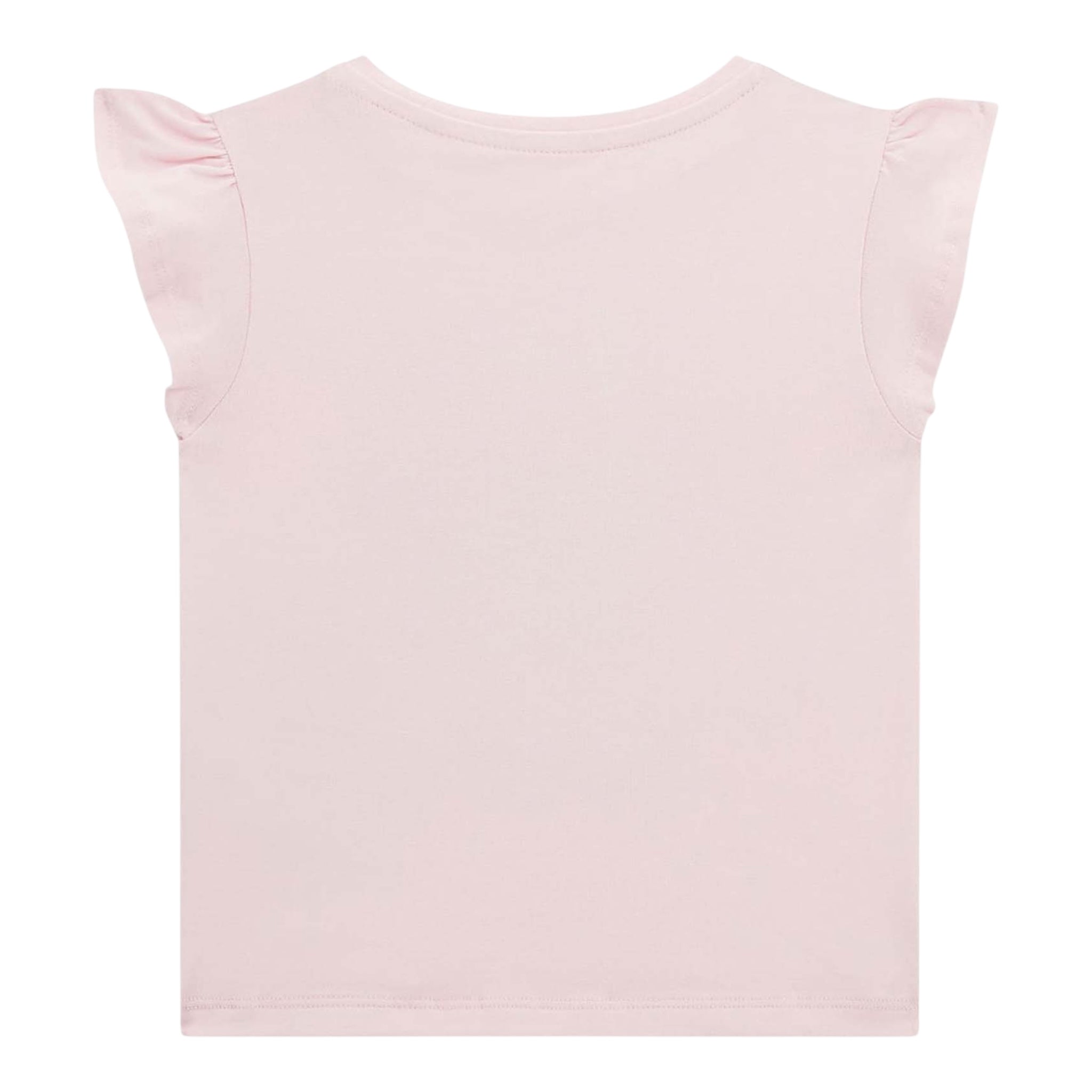 Guess T-Shirt Girocollo Tinta Unita con Stampa per Neonata K5RI18K6YW4 ROSA GUESS 