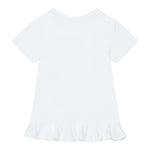 Guess T-Shirt Tinta Unita con Paillettes per Neonata K5RI19K6YW4X BIANCO GUESS 