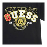 Guess T-Shirt Girocollo Tinta Unita con Stampa per Bambino L5RI02K8HM4 NERO GUESS 