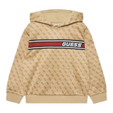 Guess Felpa Tinta Unita con Cappuccio E Fantasia per Bambino L5RQ24FL04Q BEIGE GUESS 