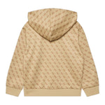 Guess Felpa Tinta Unita con Cappuccio E Fantasia per Bambino L5RQ24FL04Q BEIGE GUESS 