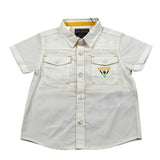 Guess Camicia Mezza Manica Tinta Unita per Neonato N1GH09W7RY0 PANNA GUESS 