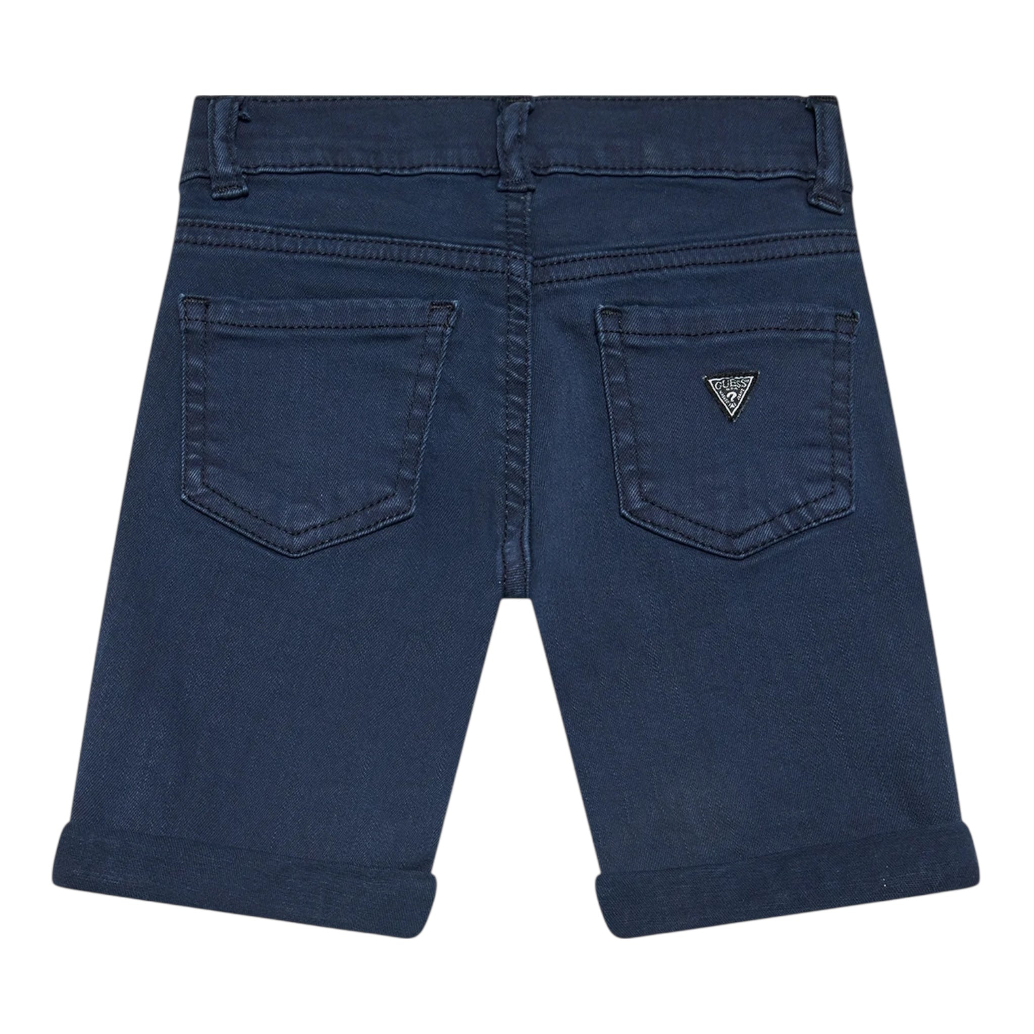 Guess Bermuda Tinta Unita con Girovita Regolabile per Neonato N1RD03WE620N BLU GUESS 