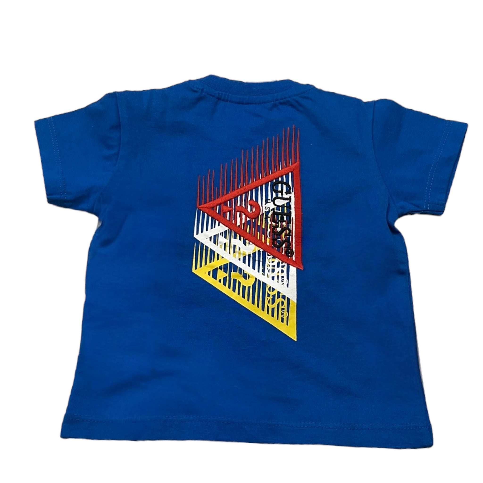 Guess T-Shirt Girocollo Tinta Unita con Stampa per Neonato N1YI03K8HM0 COBALTO GUESS 