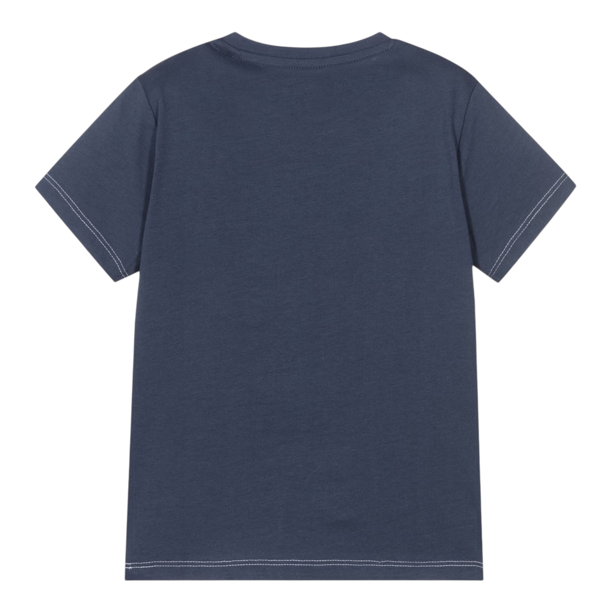 Guess T-Shirt Gircollo Tinta Unita con Stampa per Neonato N2RI02K8HM0 BLU GUESS 