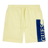 Guess Bermuda Tuta Tinta Unita con Logo per Bambino N3GD03KA6R0 GIALLO GUESS 