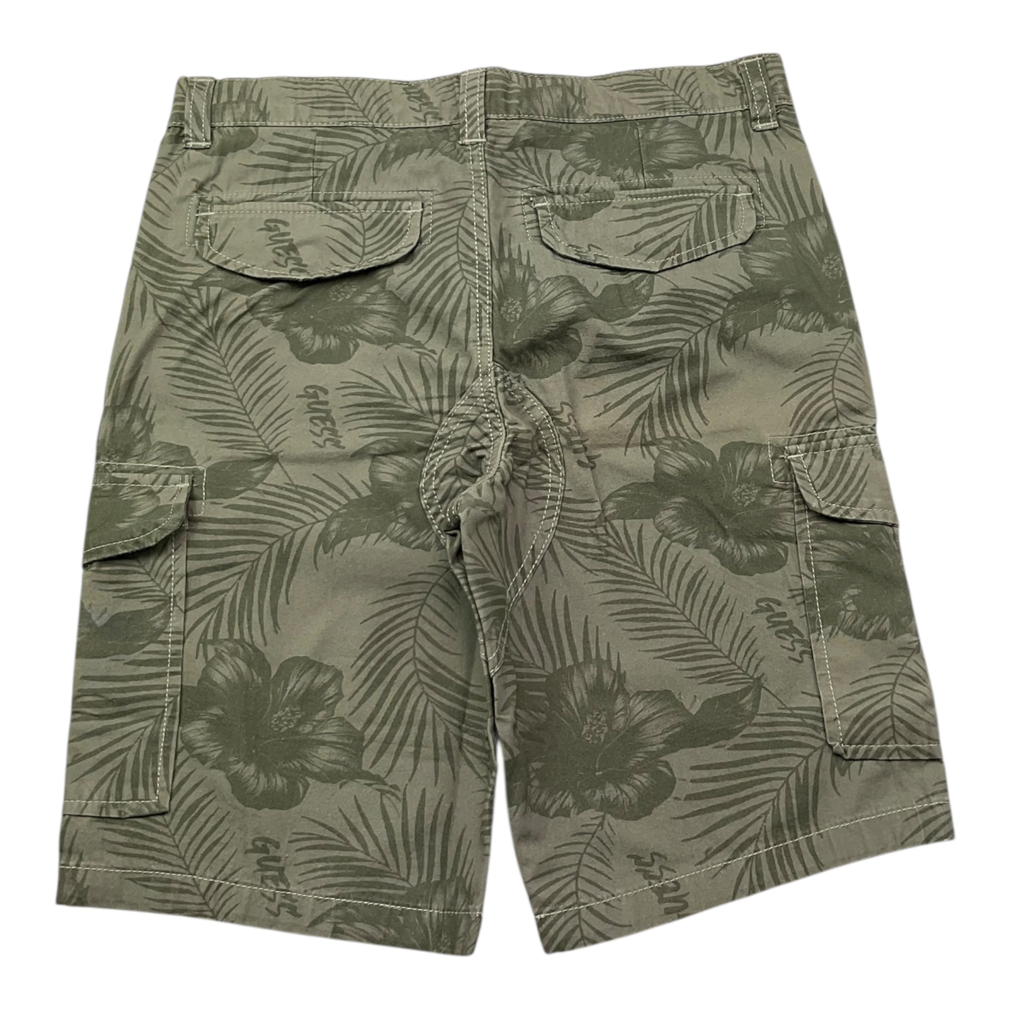 Guess Bermuda Tinta Unita con Girovita Regolabile per Bambino N3GD12WFCB0 VERDE GUESS 