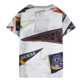 Guess T-Shirt Gircollo Tinta Unita con Stampa per Neonato N3RI06K8HM3 GRIGIO GUESS 
