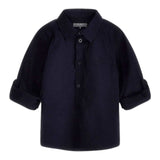 Guess Camicia Tinta Unita con Logo per Bambino N3YH04WE5W0J BLU GUESS 