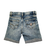 Guess Bermuda In Denim Tinta Unita con Girovita Regolabile per Neonato N5GD00D41E0 AZZURRO GUESS 