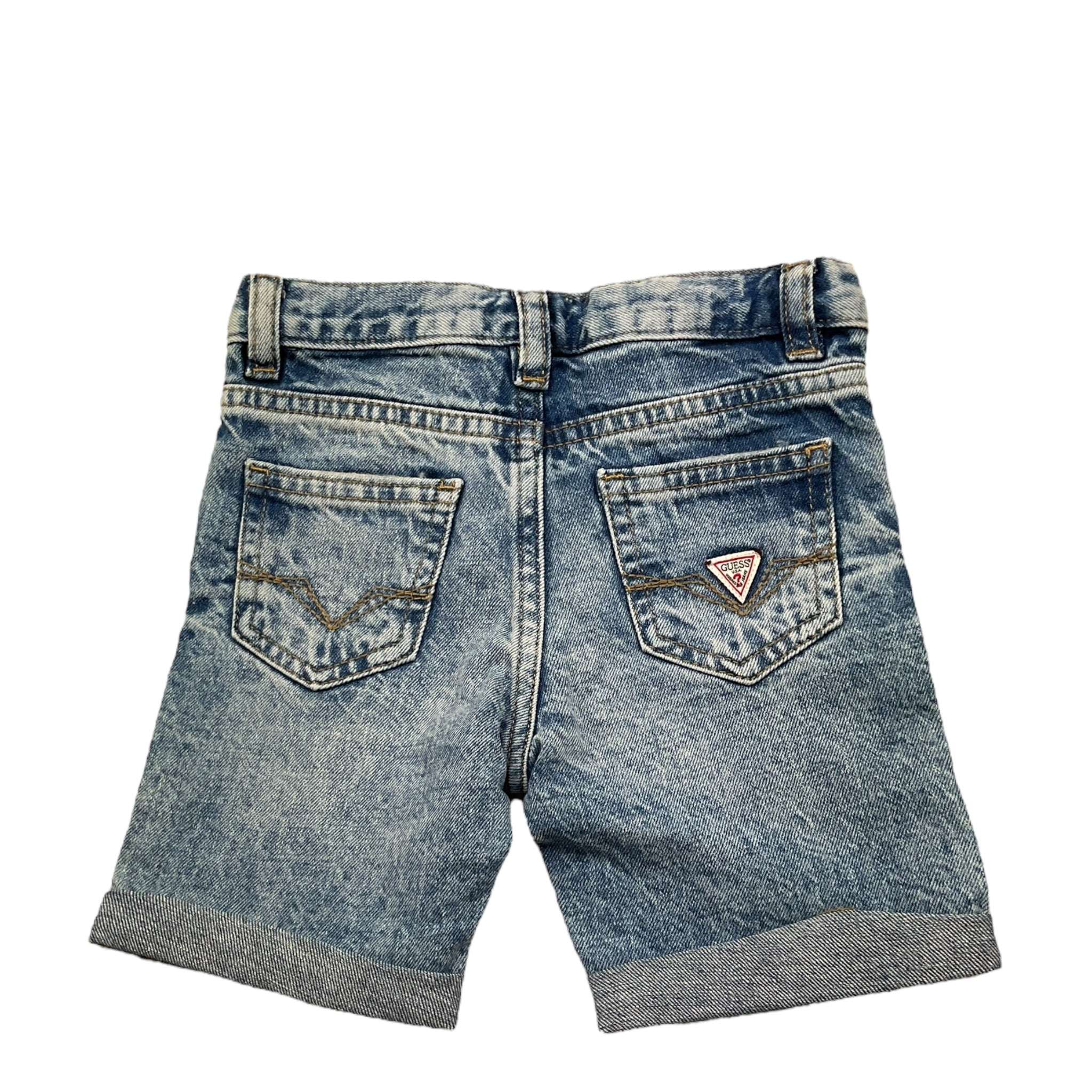 Guess Bermuda In Denim Tinta Unita con Girovita Regolabile per Neonato N5GD00D41E0 AZZURRO GUESS 