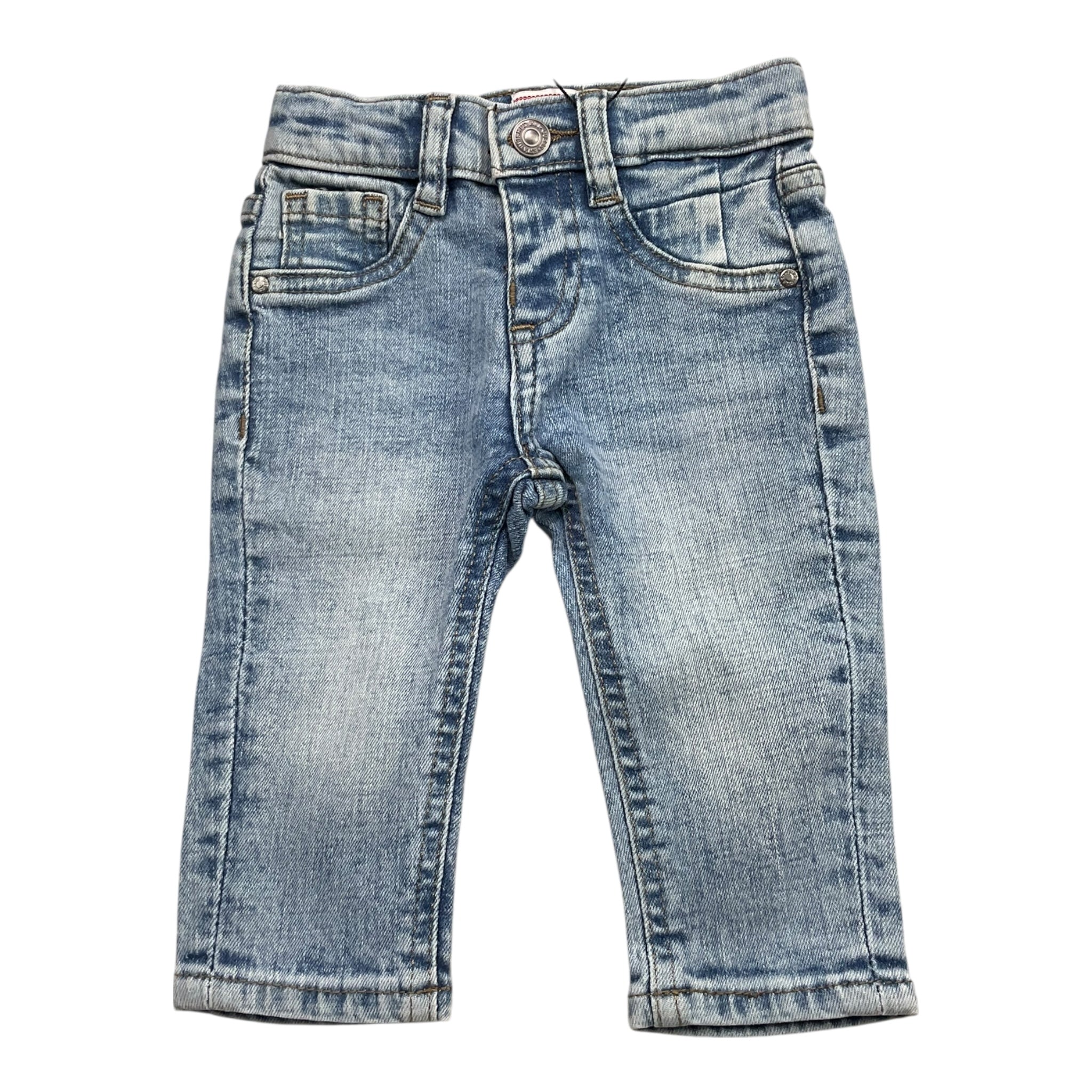 Guess Jeans Tinta Unita con Girovita Regolabile per Neonato N5RA07D52Z0 AZZURRO GUESS 
