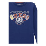 Guess Shirt Girocollo Tinta Unita con Stampa per Neonato N5RI01K8HM4 BLU GUESS 