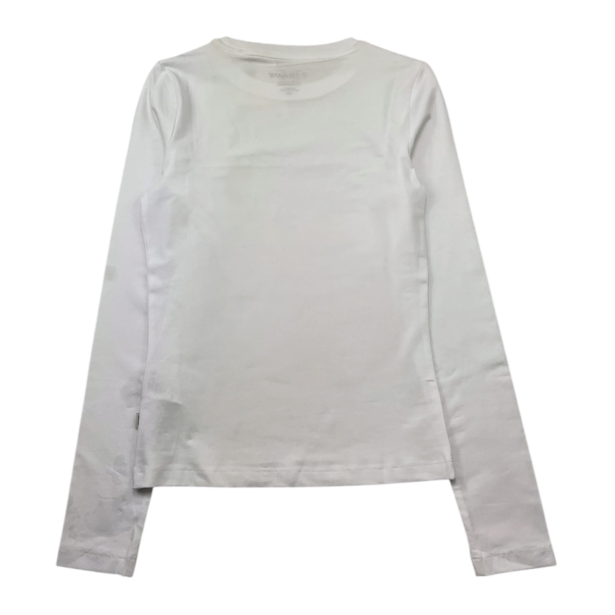 Guess Shirt Girocollo Tinta Unita con Logo per Bambino W4YI22J1314 BIANCO GUESS 