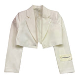 Hinnominate Giacca Modello Crop Tinta Unita per Bambina 3645JY00102 BIANCO HINNOMINATE 