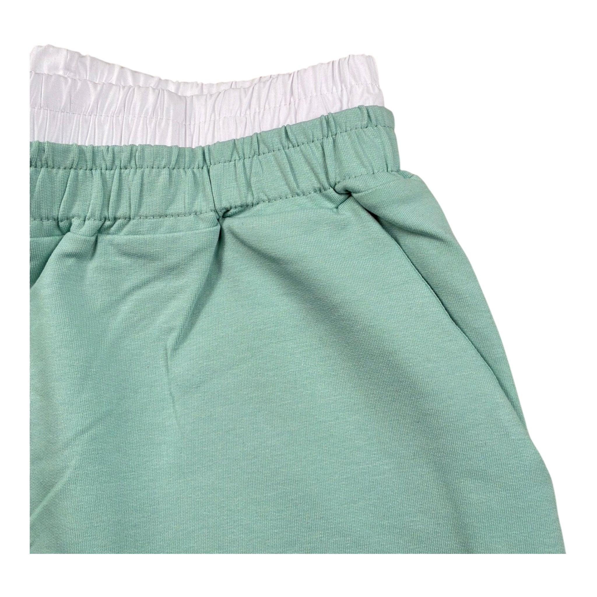 Hinnominate Short Tinta Unita con Elastico In Vita per Bambina 3646SF00190X VERDE ACQUA HINNOMINATE 