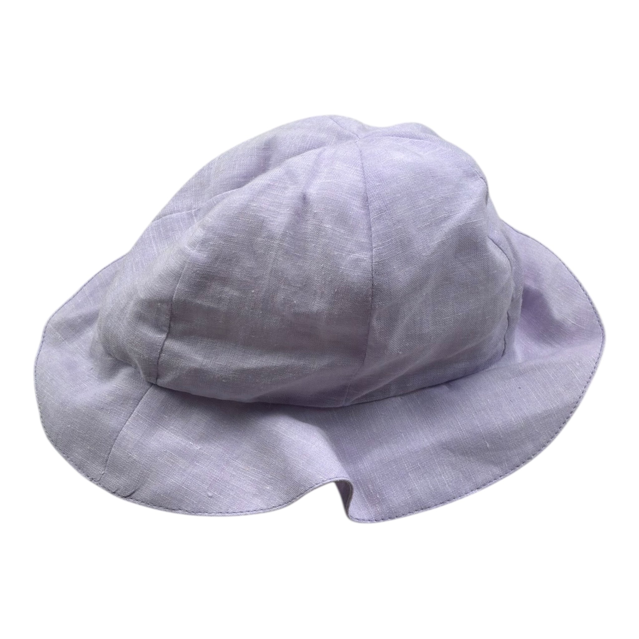 I Delfi Cappello Tinta Unita con Ricamo per Neonata 25P5069 LILLA I DELFI 