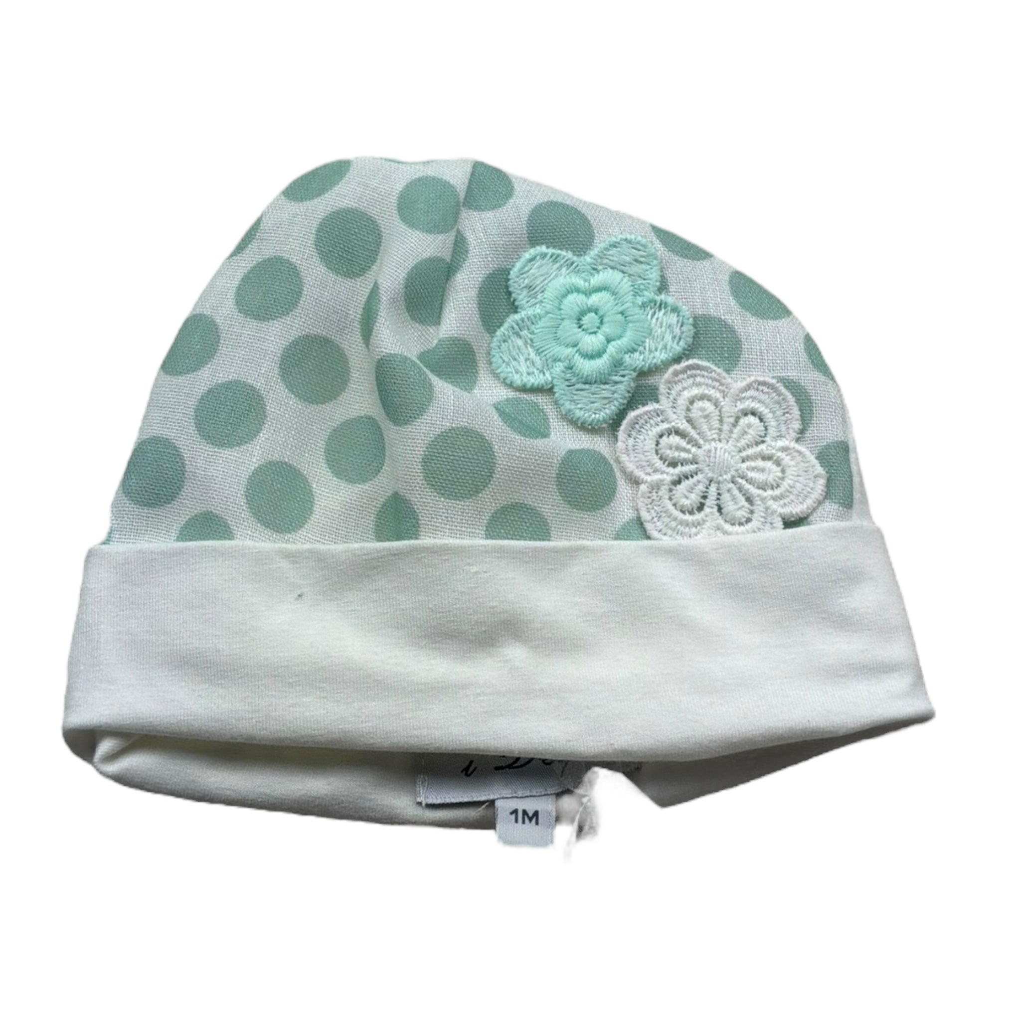 I Delfi Cappello Tinta Unita con Ricami per Neonata 25P5144 BIANCO I DELFI 