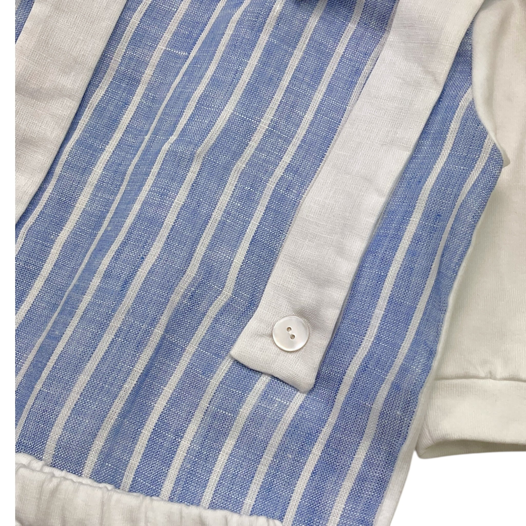 I Delfi Completo 2 Pezzi Shirt-Ghettina Bicolore per Neonato 25P5271 BIANCO/AZZURRO I DELFI 