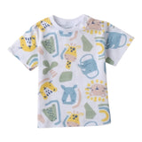 I Do T-Shirt Girocollo Tinta Unita con Stampa per Neonato 4B168 BIANCO I DO 
