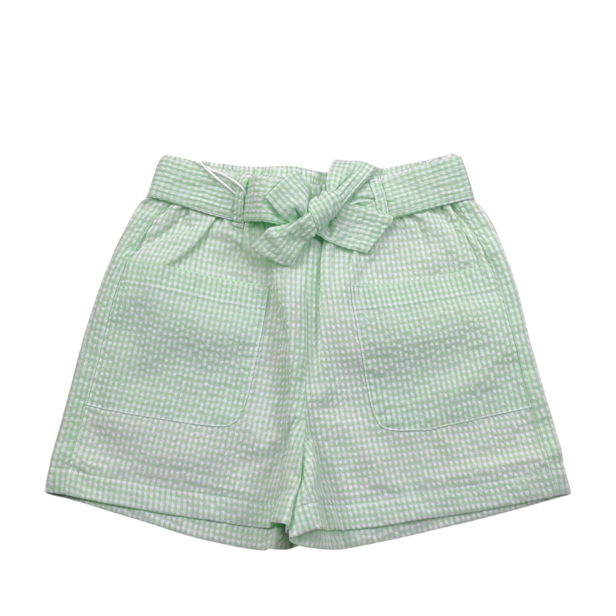 I Do Short Tinta Unita con Microfantasia per Bambina 4B530 VERDE I DO 