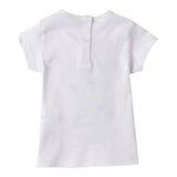 I Do T-Shirt Girocollo Tinta Unita con Stampa per Neonato 4B545 BIANCO I DO 