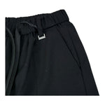 I'M Brian Pantalone Tinta Unita con Elastico In Vita per Bambino PA3269JXX NERO I'M BRIAN 