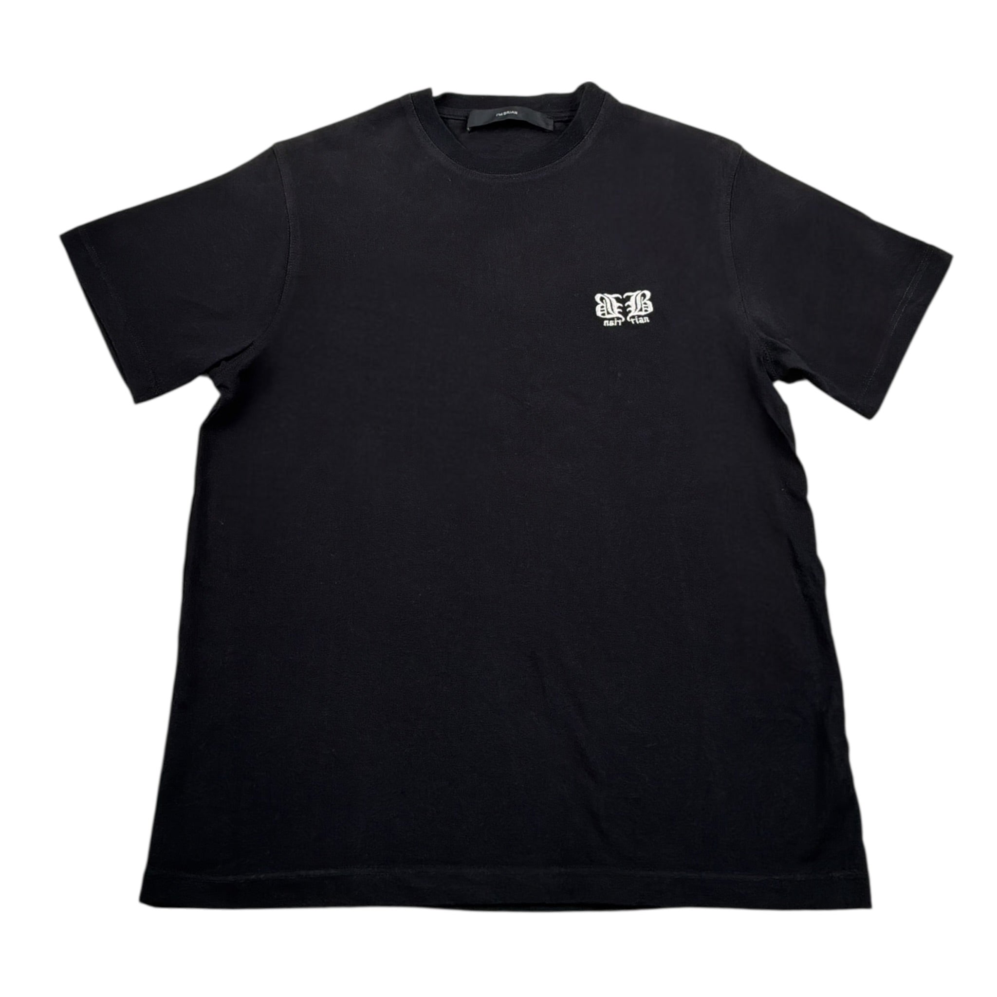 I'M Brian T-Shirt tinta unita con Stampa Nero per Bambino TS1924J NERO I'M BRIAN 