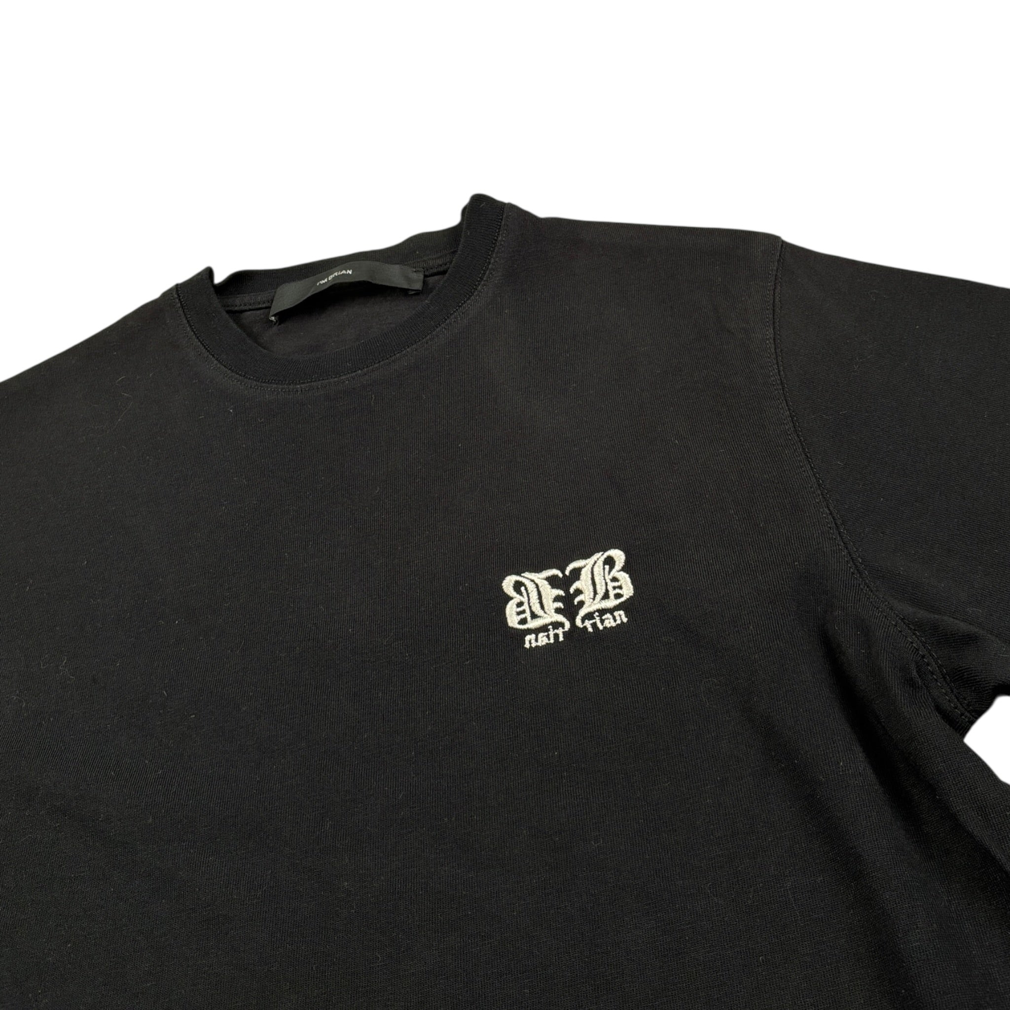 I'M Brian T-Shirt tinta unita con Stampa Nero per Bambino TS1924J NERO I'M BRIAN 