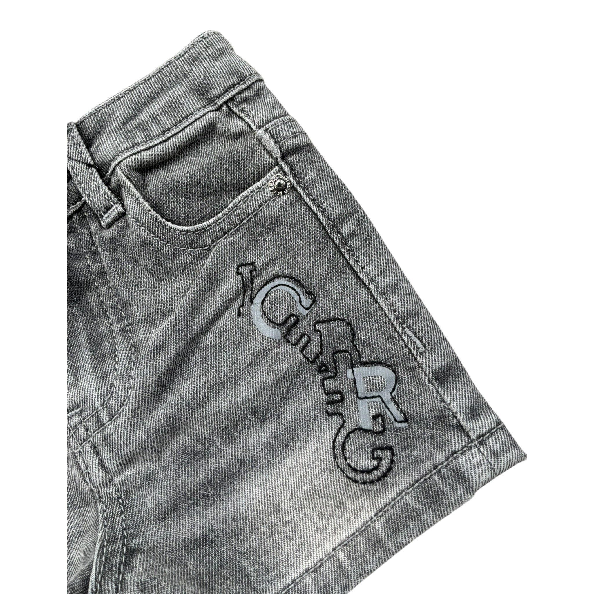 Iceberg Bermuda Tinta Unita In Denim con Girovita Regolabile per Neonato BMICE5108BXX GRIGIO ICEBERG 