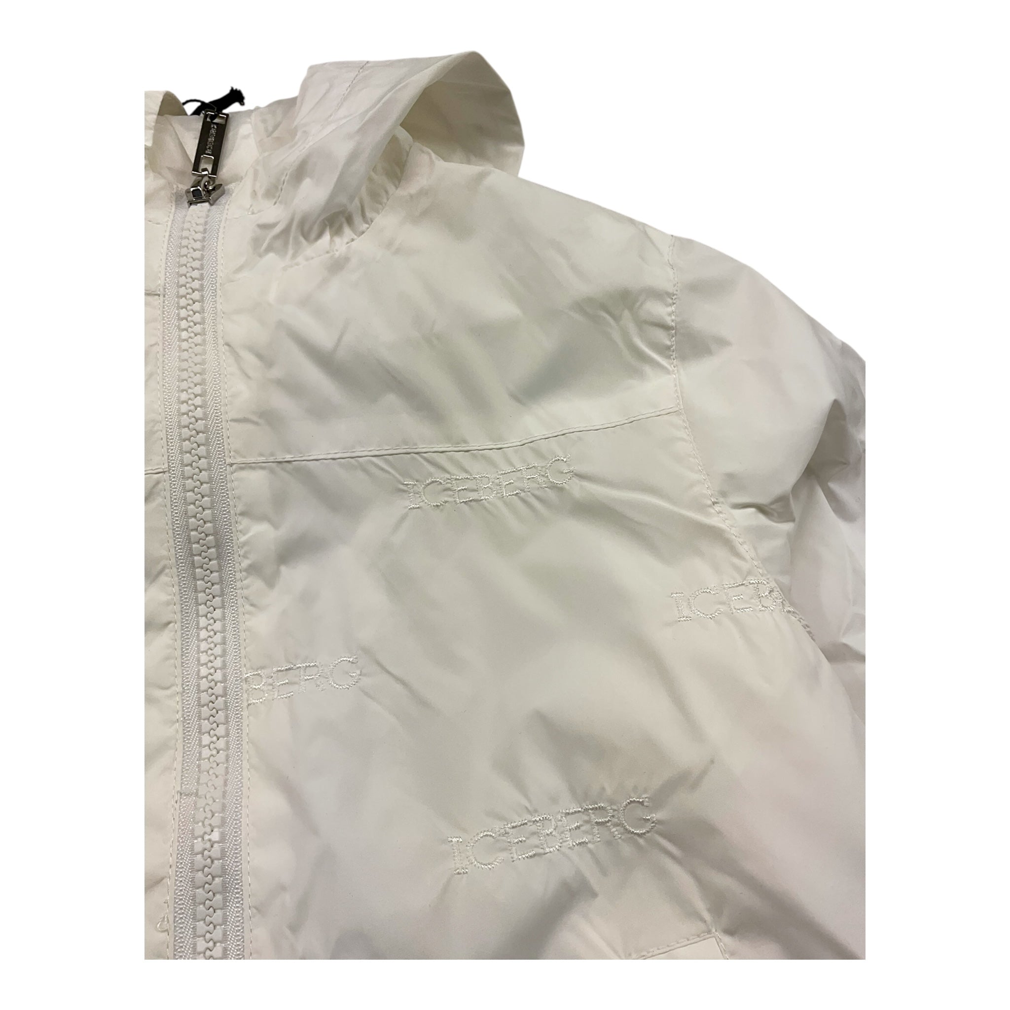 Iceberg Giubbino Tintaunita con Cappuccio E Ricami Logo per Bambino GBICE5103BJ BIANCO ICEBERG 