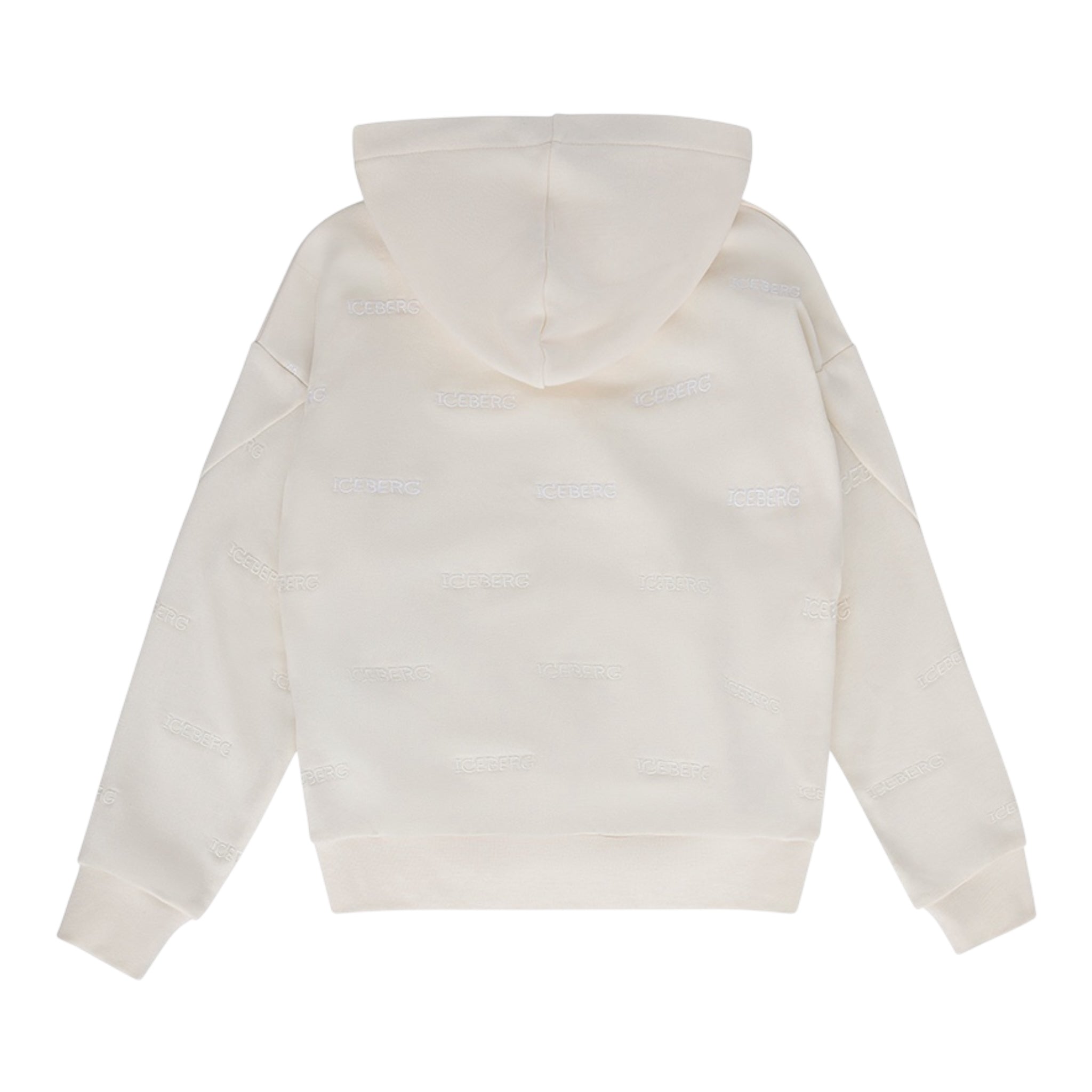 Iceberg Felpa Tinta Unita con Cappuccio per Bambino MFICE5110J PANNA ICEBERG 