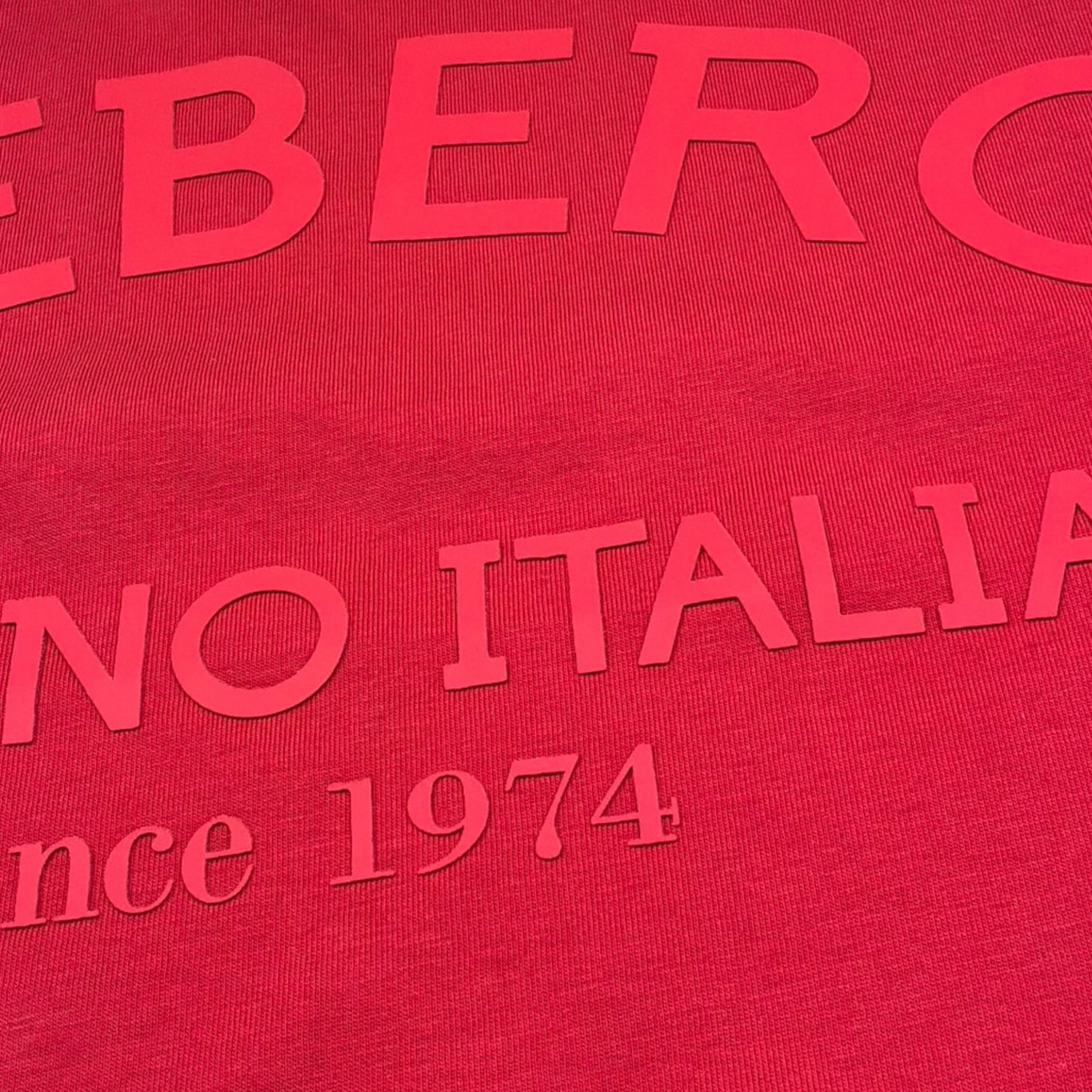 Iceberg T-Shirt Girocollo Tinta Unita con Stampa per Bambino TSICE5126JX ROSSO ICEBERG 