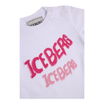 Iceberg T-Shirt Girocollo Tinta Unita con Stampa per Bambina TSICE5163BJ BIANCO ICEBERG 
