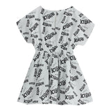 Iceberg Abito Tinta Unita Mezza Manica Logato per Bambina VSICE5160J BIANCO ICEBERG 
