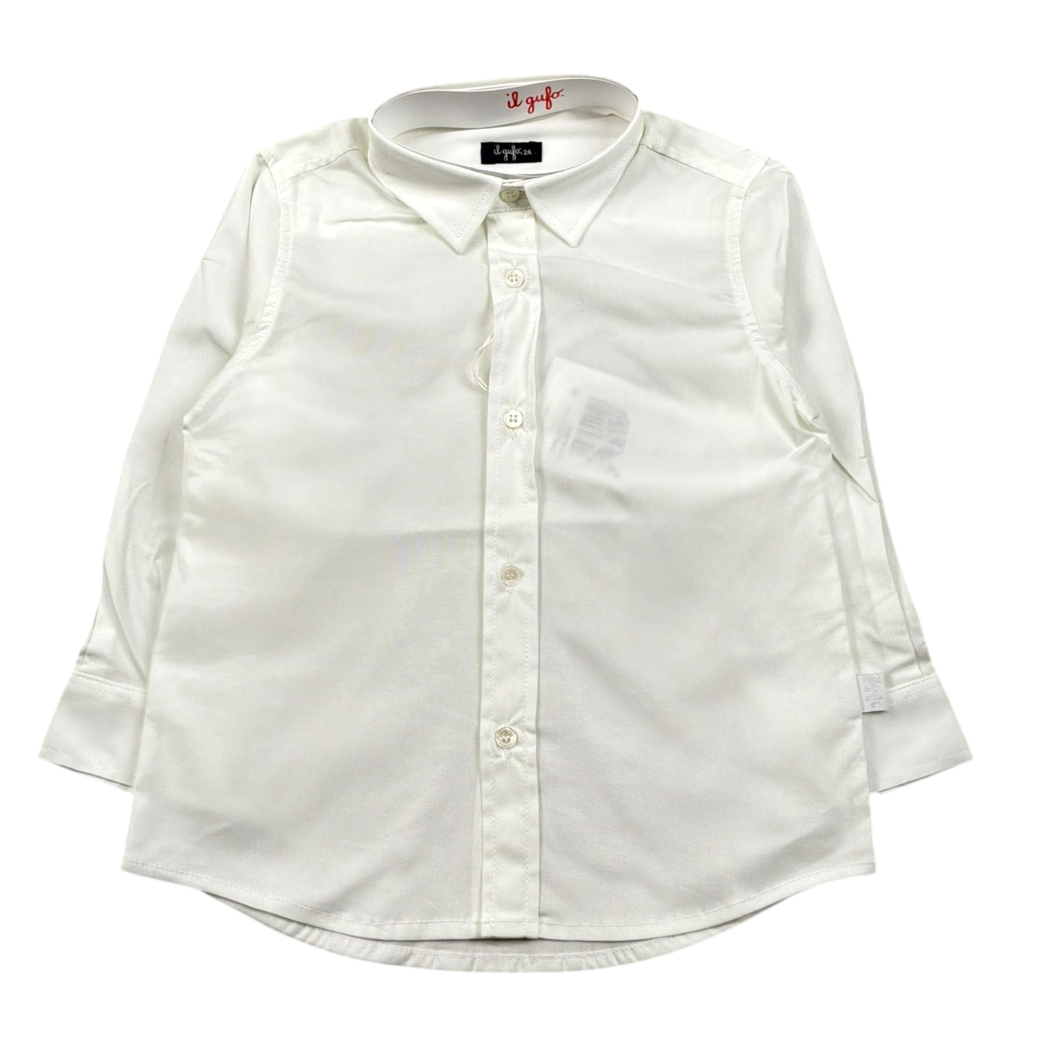 Il Gufo Camicia Manica Lunga Tinta Unita per Neonato COPCL176C0031N BIANCO IL GUFO 