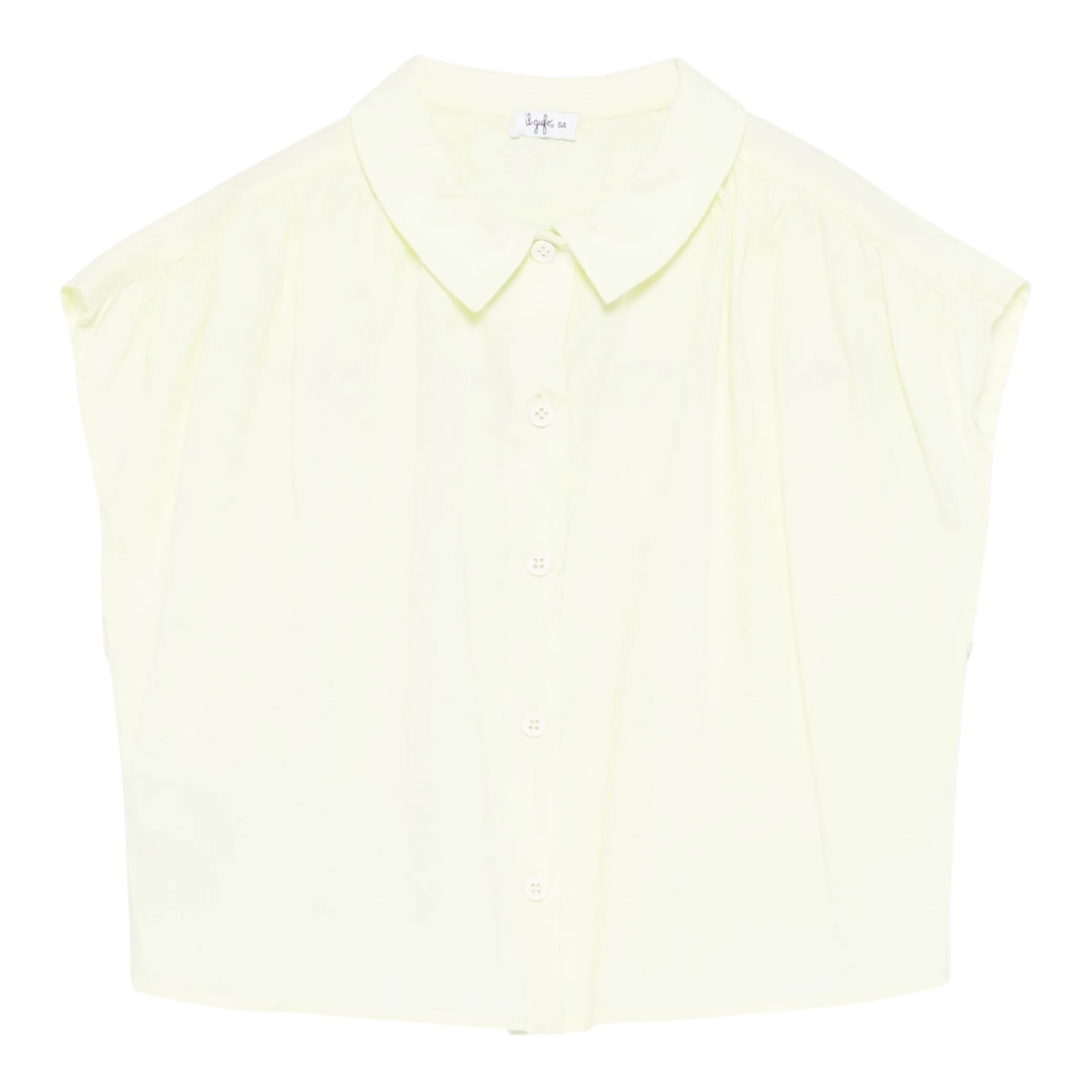 Il Gufo Camicia Mezza Manica Tinta Unita per Bambina P25CC103C6039 VERDE IL GUFO 