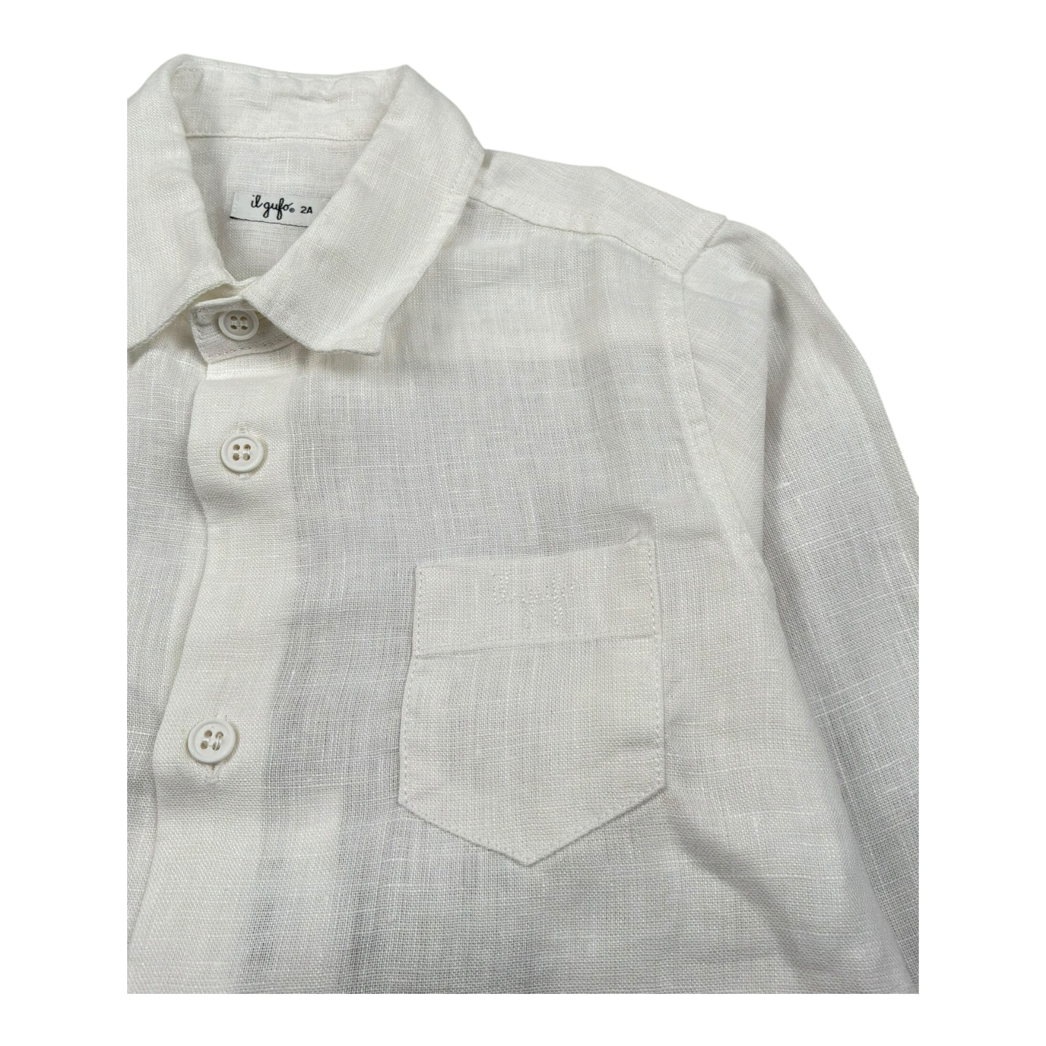 Il Gufo Camicia Manica Lunga Tnta Unita Collo Coreano per Bambino P25CL110L6006 PANNA IL GUFO 