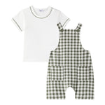 Il Gufo Completo 2 Pezzi T-Shirt-Salopette per Neonato P25DP469C3161 BIANCO/VERDE IL GUFO 
