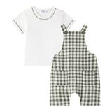 Il Gufo Completo 2 Pezzi T-Shirt-Salopette per Neonato P25DP469C3161 BIANCO/VERDE IL GUFO 