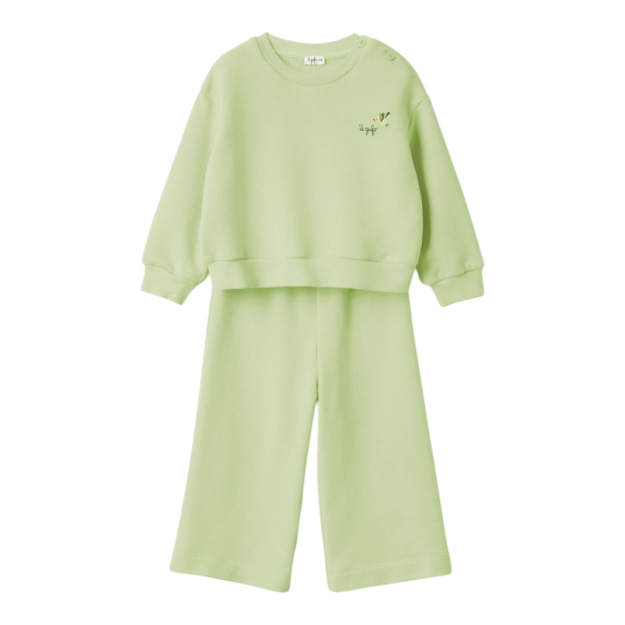 Il Gufo Completo 2 Pezzi Felpa-Pantalone Tinta Unita per Neonata P25DP543MF701 VERDE IL GUFO 