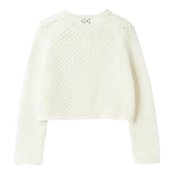 Il Gufo Cardigan Tinta Unita Traforato per Bambina P25GF440EM109X PANNA IL GUFO 
